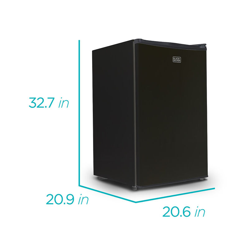 Black+Decker 4.3 cu. ft. Mini Refrigerator with Freezer, Black image number 2