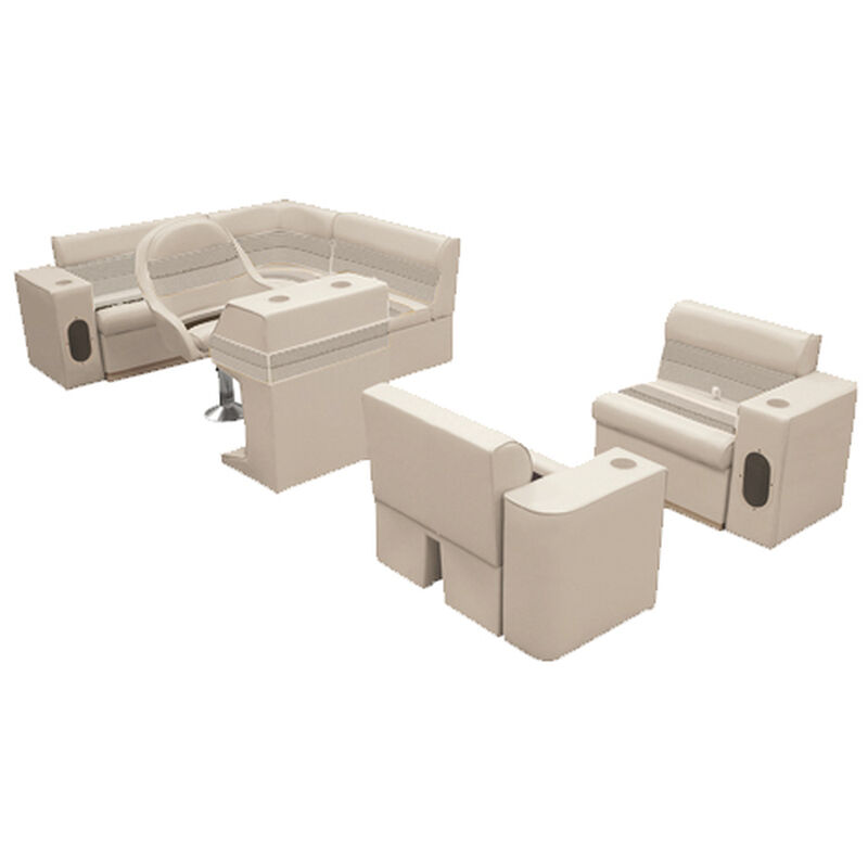 Deluxe Pontoon Furniture w/Toe Kick Base, Group 6 Package, Sand