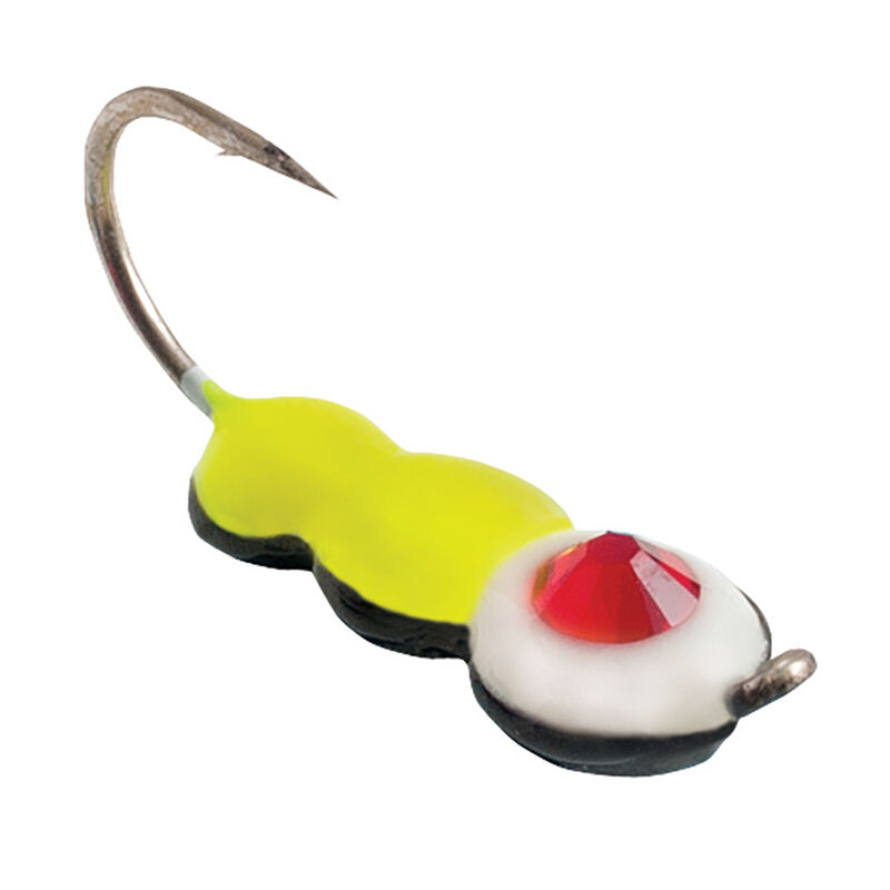 Clam Half Ant Drop Jig Red/White/Chartreuse 1/32 oz. Size 10 image number 4