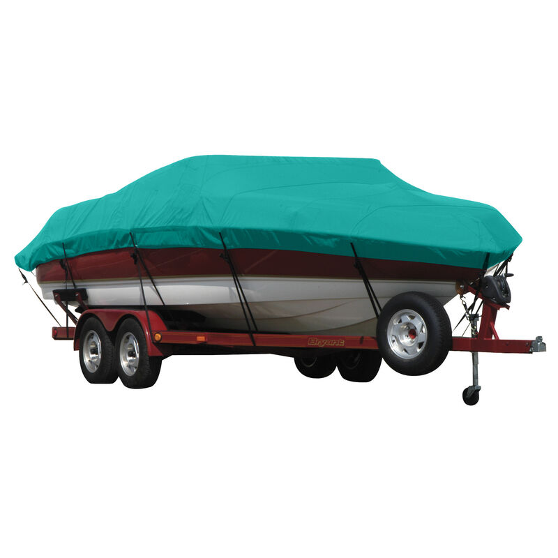 Exact Fit Covermate Sunbrella Boat Cover for Xpress (Aluma-Weld) X-22  X-22 Dc W/Port Troll Mtr O/B. Persian Green image number 1