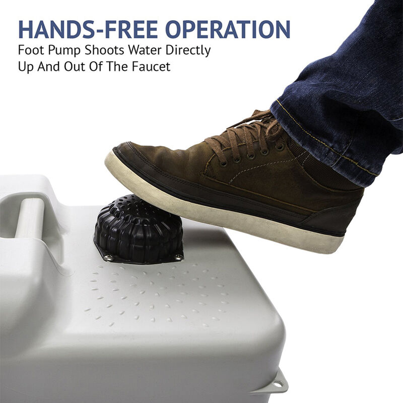 Outdoor 5 Gallon Portable Sink with Foot Pump and Soap Dispenser image number 7