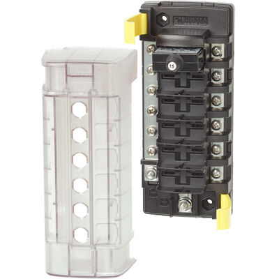 Blue Sea Systems ST CLB Circuit Breaker Block, 6 Position with Negative Bus