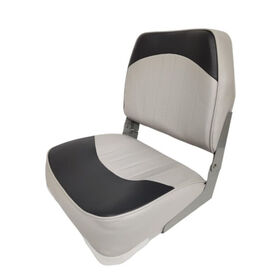 Horizon Manufacturing 19" Boat Seat Low Back Fold Down - Gray/Charcoal