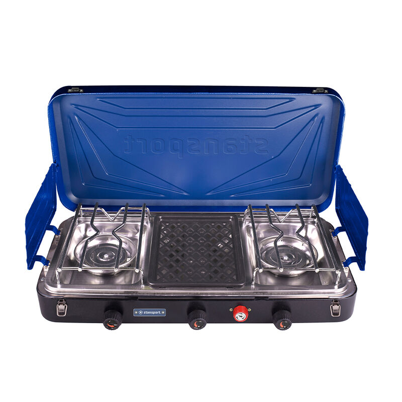 Stansport 2-Burner Propane Stove with Grill image number 1
