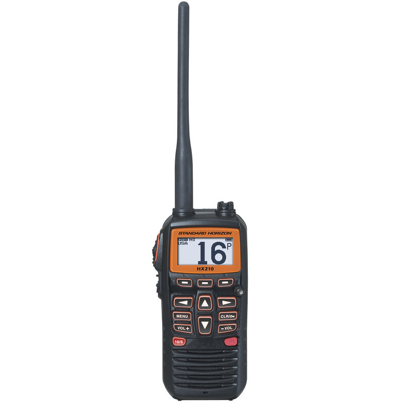 Standard Horizon HX210 Floating Handheld VHF Radio With FM Receiver image number 1