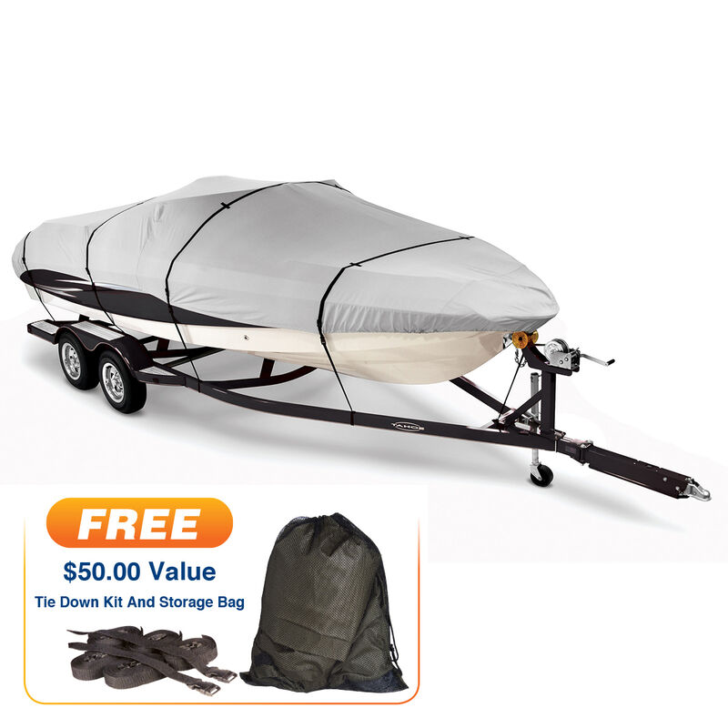 Covermate Imperial Pro Euro-Style V-Hull I/O Boat Cover, 21'5" max. length image number 1