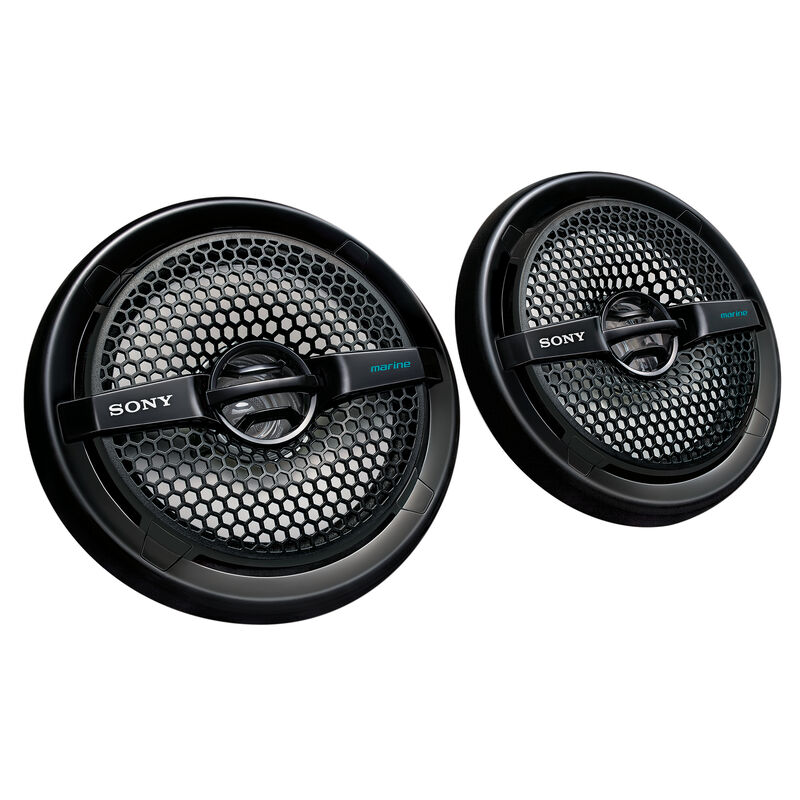 Sony Marine XS-MP1611 6.5" Dual Cone Speakers, black, pair image number 1