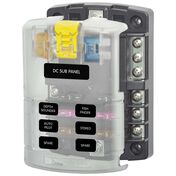 ST Blade Fuse Block – 6 Circuits with Negative Bus and Cover