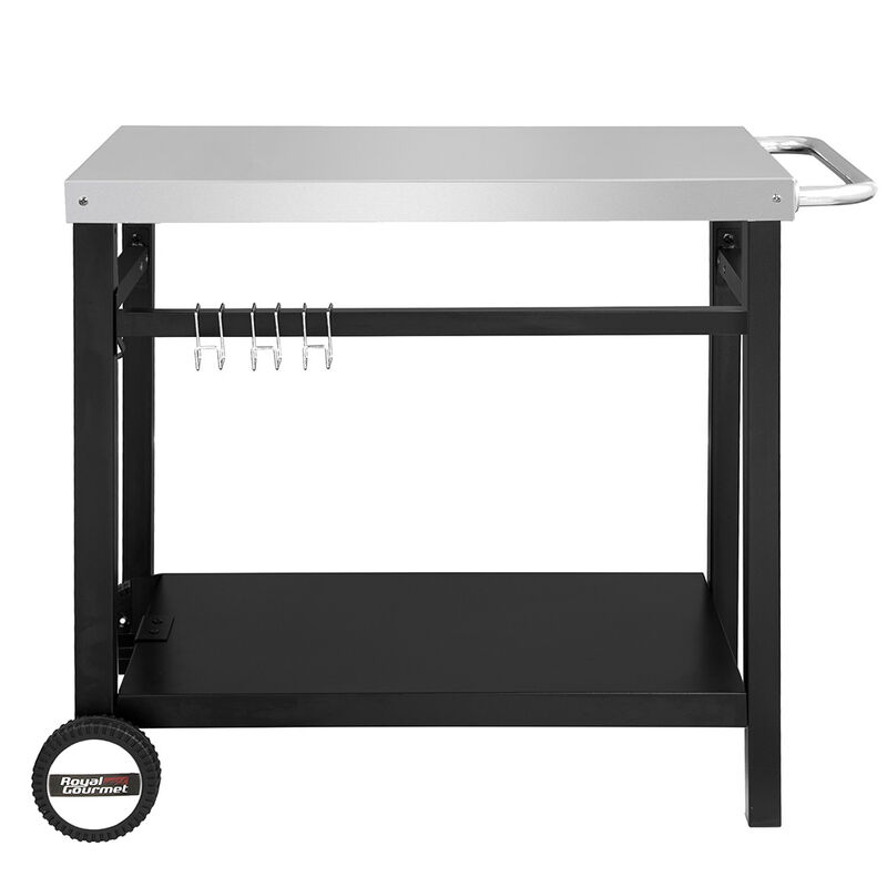 Royal Gourmet Double Shelf Movable Dining Cart w/ Handle - PC3401S image number 8