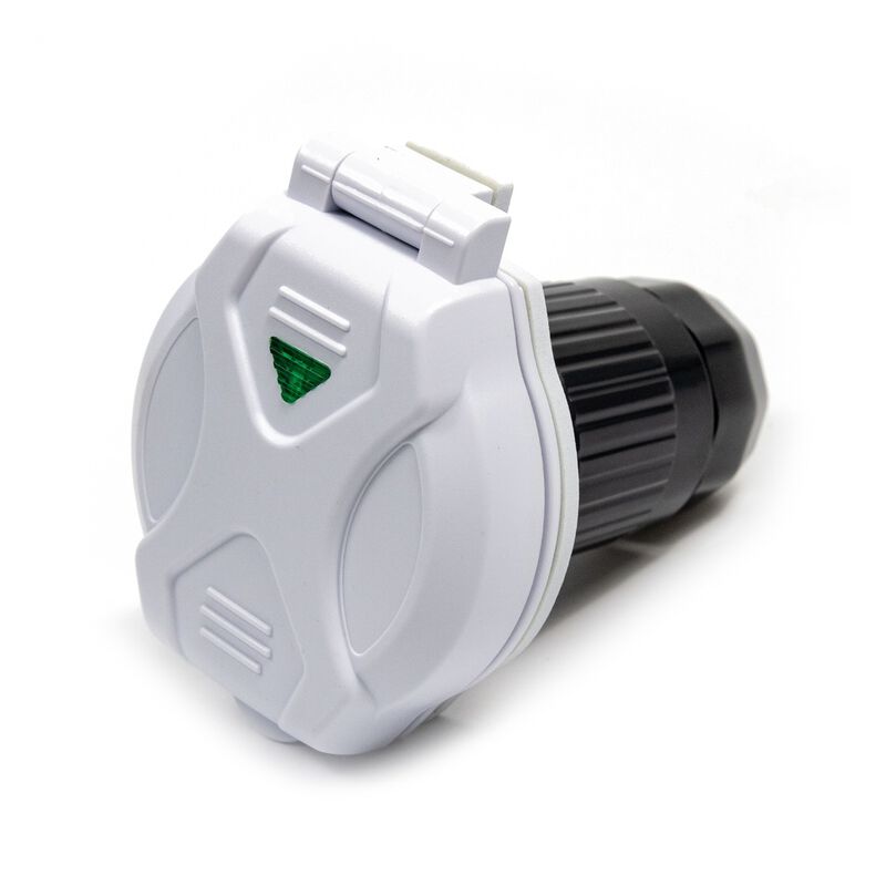 Electric World 50A White RV Inlet w/LED image number 8