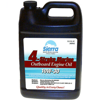 Sierra 10W-30 Oil For Mercury Marine Engine, Sierra Part #18-9420-3P (36 Case Pallet)