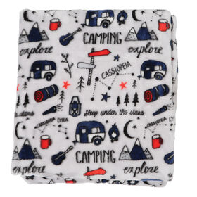 Adirondack Lodge RV Collection Velvet Throw, 50" x 60", Stars Americana