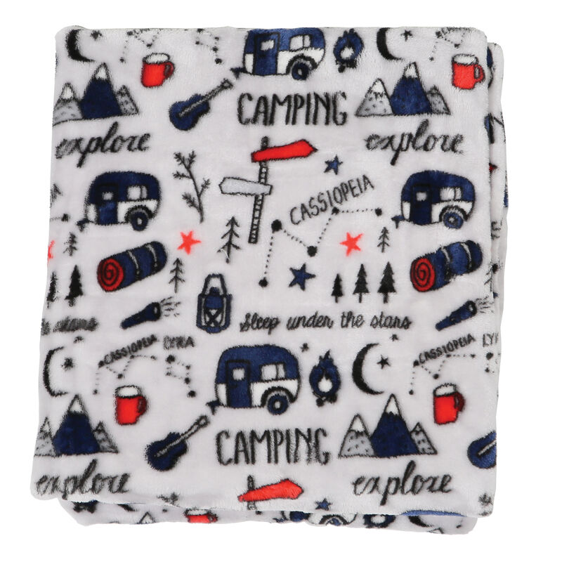 Adirondack Lodge RV Collection Velvet Throw, 50" x 60", Stars Americana image number 1