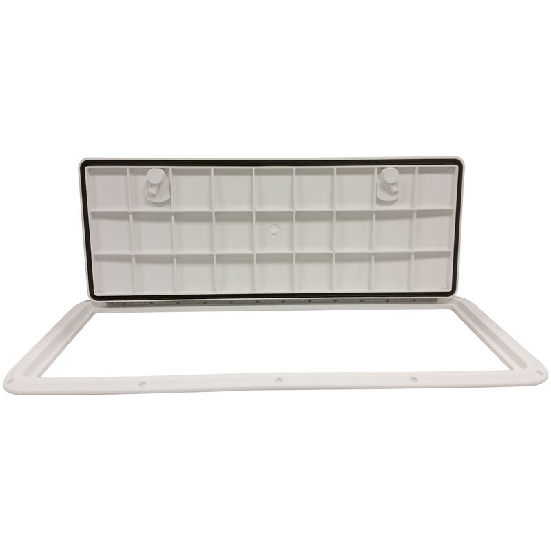 DPI Marine DPF Polar Brite White Flush Series Hatch Door, 13" x 30" O.D. frame image number 2