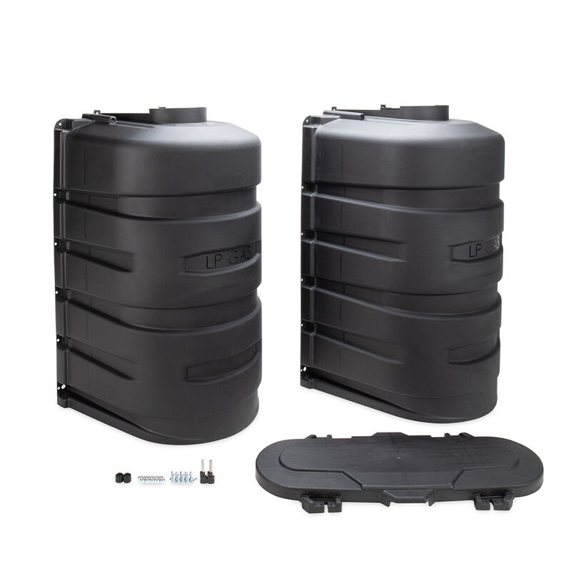 Camco Double RV 30-lb. Propane Tank Cover, Black image number 5