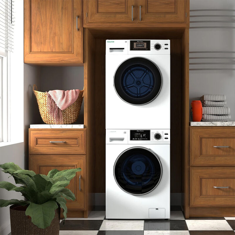 Equator Stackable EW 826 Washer + ED 866 DL Dryer Set, White image number 6