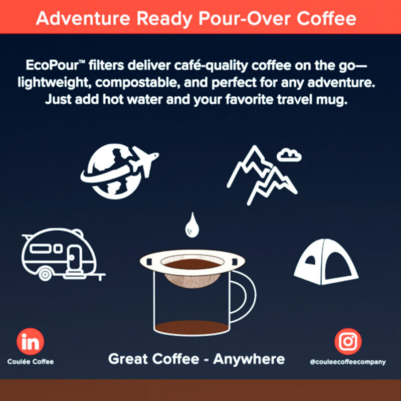 Coulee Doc's Blend Coffee, 10 Pre-Filled EcoPour Filters image number 6