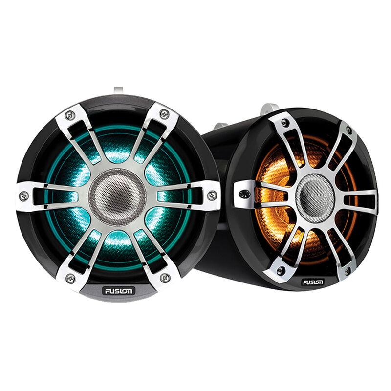 FUSION 7.7" Wake Tower Speakers w/CRGBW LED Lighting - Sports Chrome image number 1
