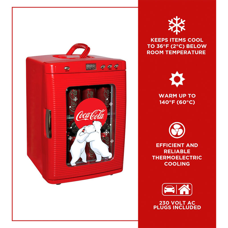 Koolatron Coca Cola Beverage Display 28-Can Mini Fridge Cooler/Warmer image number 3