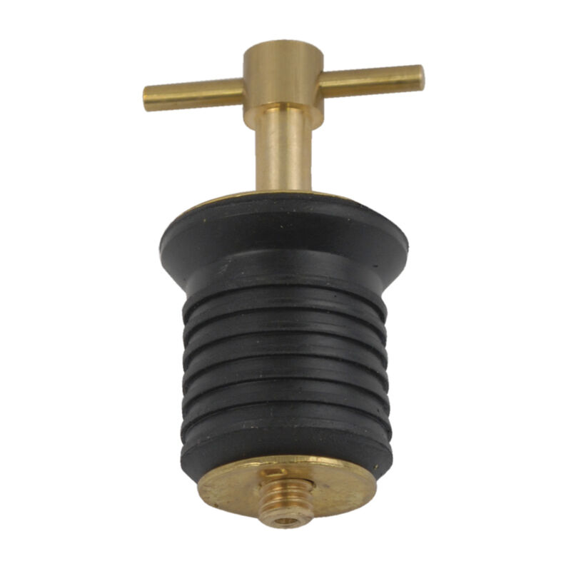 Attwood 1" Brass T-Handle Drain Plug image number 1