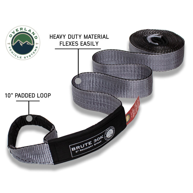 Overland Vehicle Systems Tow Strap, 30,000 lbs., 3" x 30' image number 4