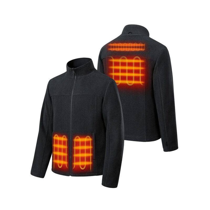 ORORO River Ridge Men's Heated Fleece Liner Jacket with Rechargeable Battery image number 2