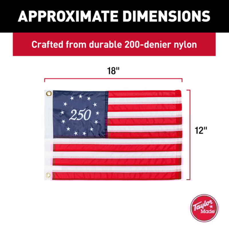 Taylor Made Sewn American Flag - 12 x 18 inch image number 2