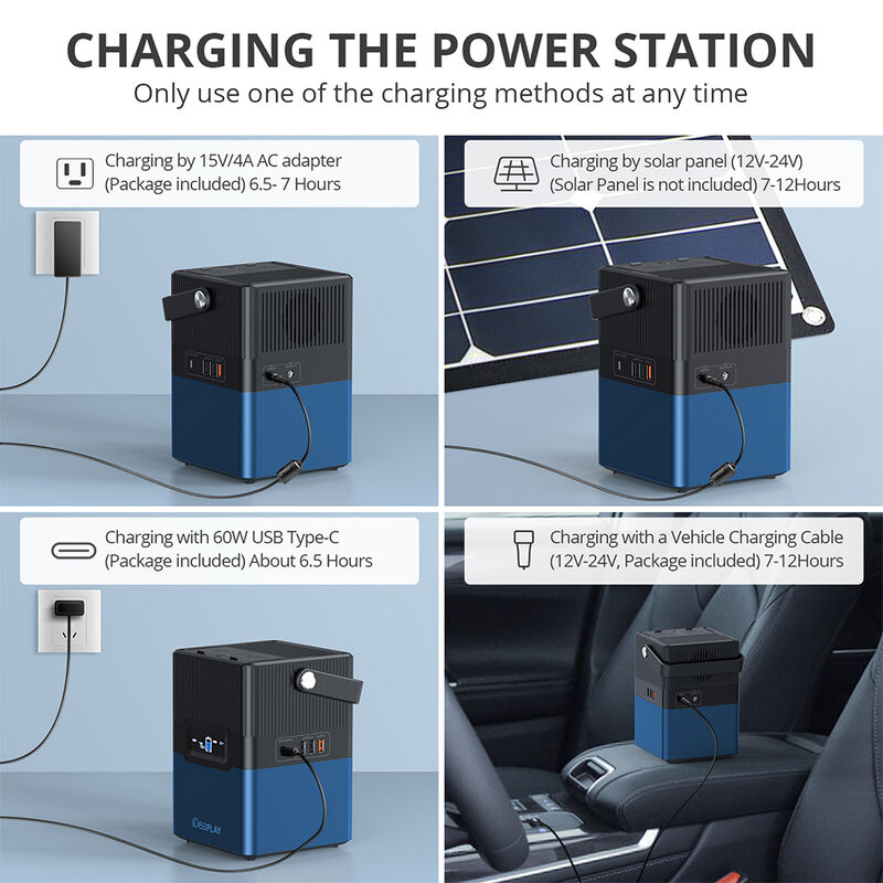 IDEAPLAY BP300 Portable Power Station, Blue image number 6