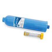 Camco TastePURE XL KDF/Carbon RV Water Filter with Flexible Hose Protector 