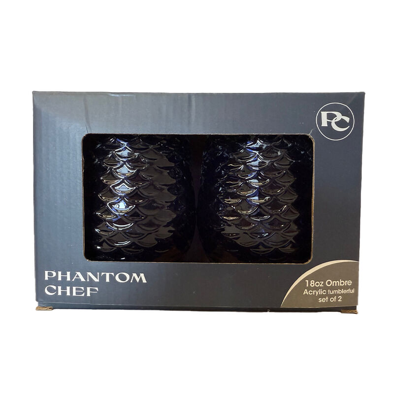 Phantom Chef 18oz Acrylic Tumbler 2-Pack - Denim Blue image number 2