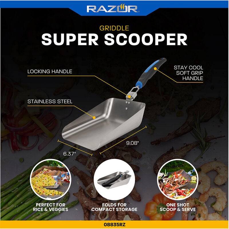 Razor Griddle Scooper with Folding Handle image number 13