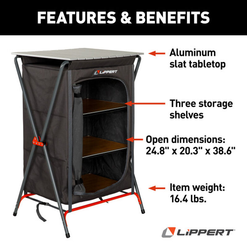 Lippert Camping Pantry, Dark Gray image number 2