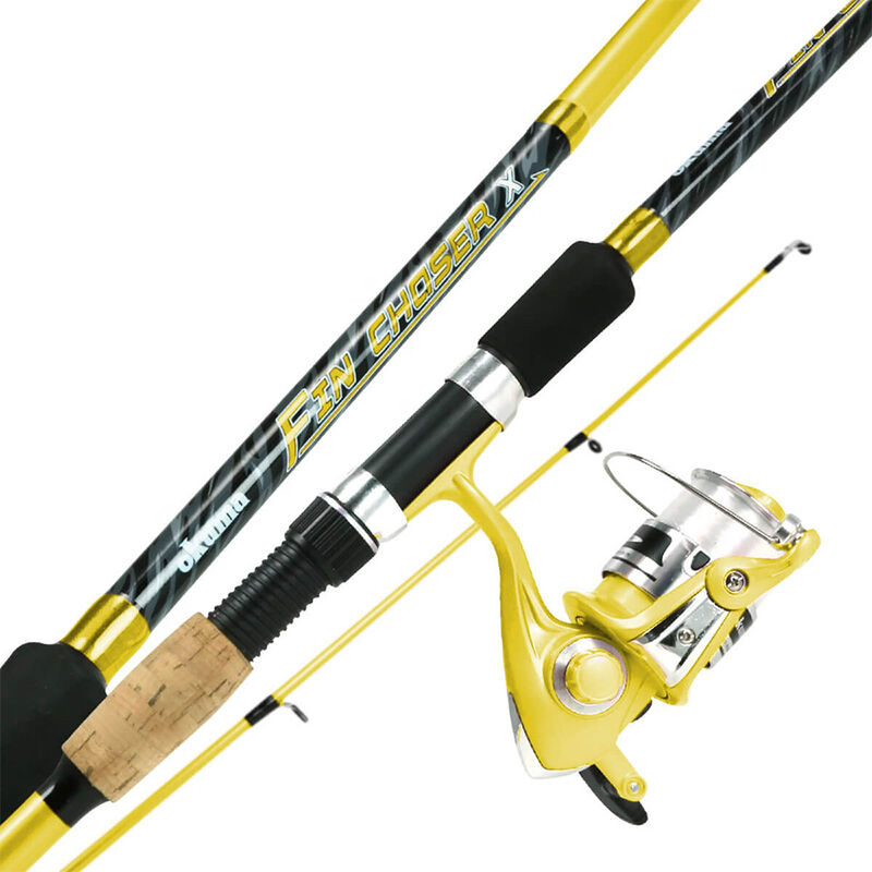 Okuma Fin Chaser "X" Spinning Combo, 7' Rod / Size 40 Reel, Yellow image number 1