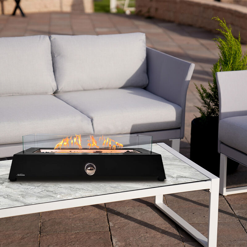 Sunbeam Outdoor Black Bolt Steel Tabletop Fire Pit image number 9