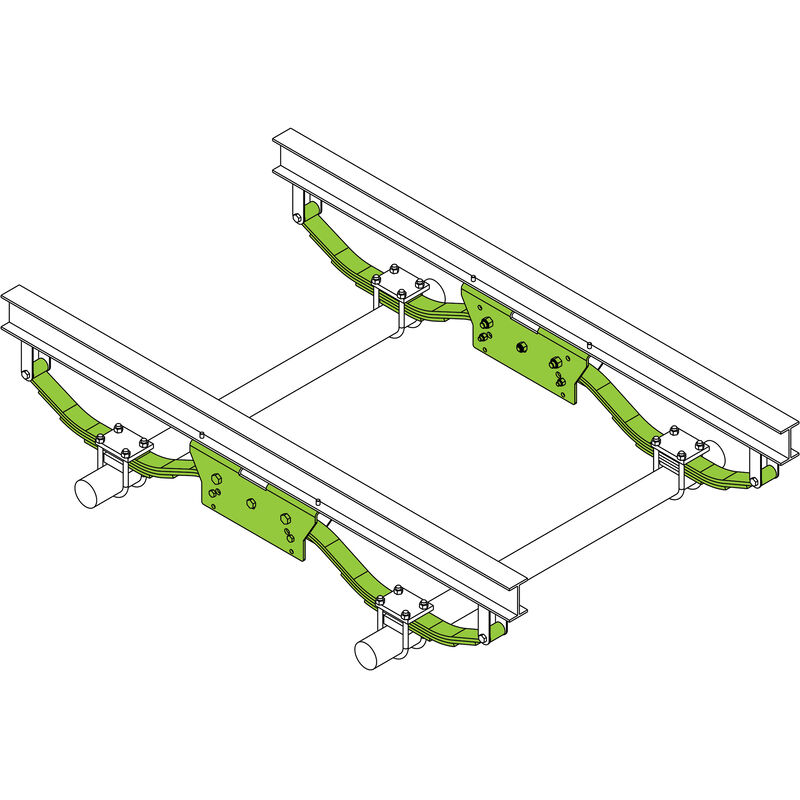 Roadmaster Comfort Ride Slipper Leaf Spring System, 7000 lb. rated axles image number 4