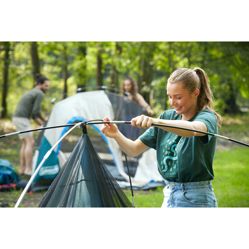 Coleman Skydome 4-Person Camping Tent With Screen Room, Rock Gray image number 5
