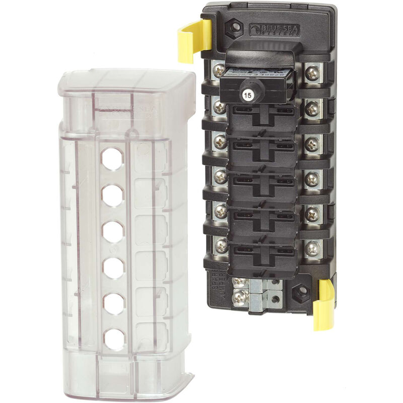 Blue Sea Systems ST CLB Circuit Breaker Block, 6 Position Independent Source image number 1