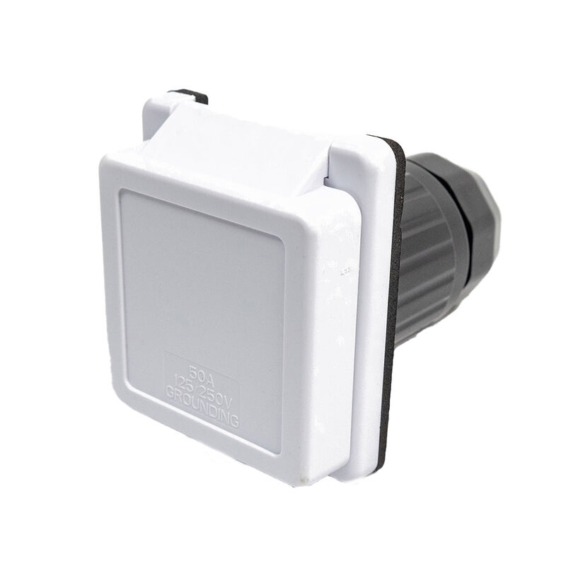 Electric World White 50A RV Inlet  image number 3