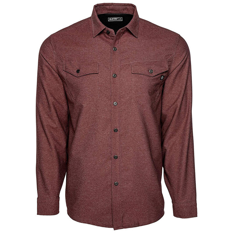 Hi-Tec Men’s Hazel Solid Flannel Long-Sleeve Shirt image number 1