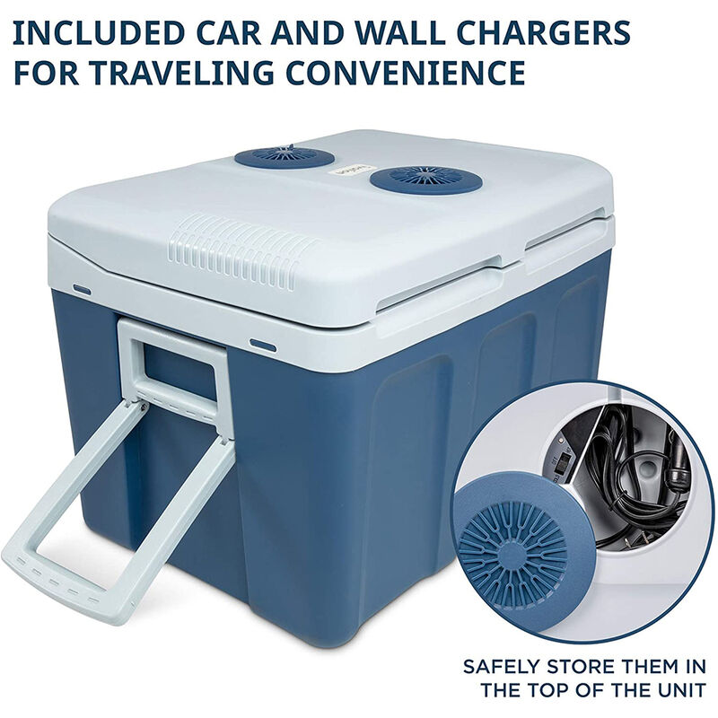 Ivation 45L Portable Electric Cooler and Warmer, Blue image number 6