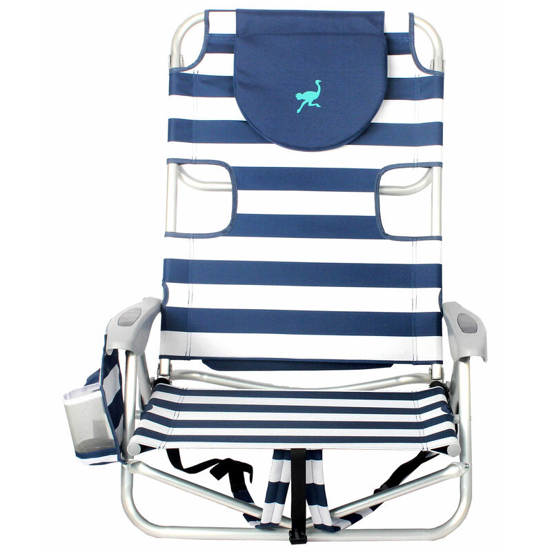 Ostrich Deluxe On-Your-Back Chair, Blue/White image number 2