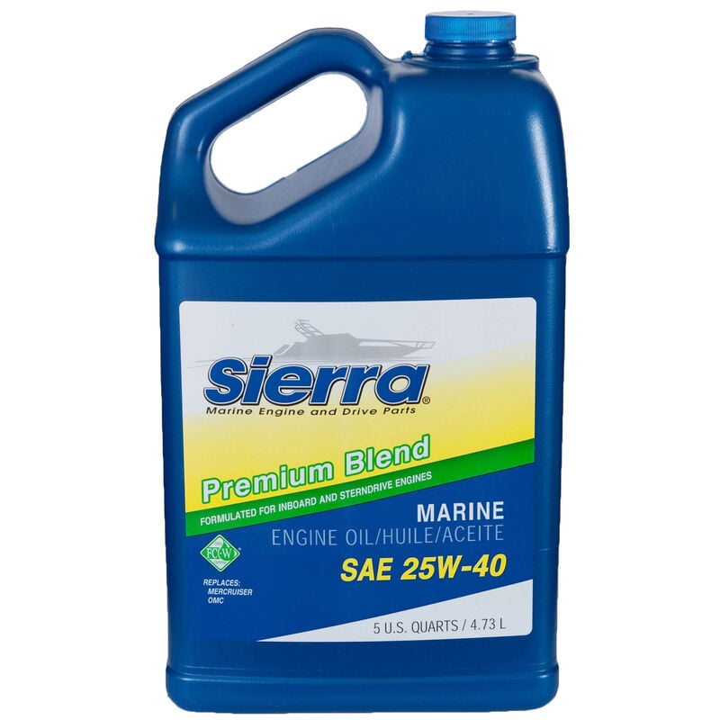 Sierra 25W-40 Oil For Mercury Marine Engine, Sierra Part #18-9400-4 image number 1