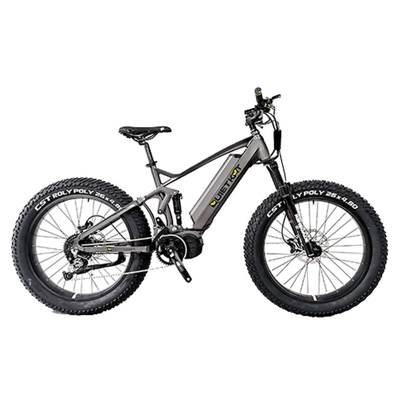 QuietKat Ridgerunner 1000-Watt Full-Suspension Electric Mountain Bike 17", Charcoal image number 1