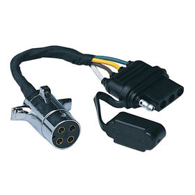 Husky Towing 4-Way Round to 4-Way Flat Connector Adapter