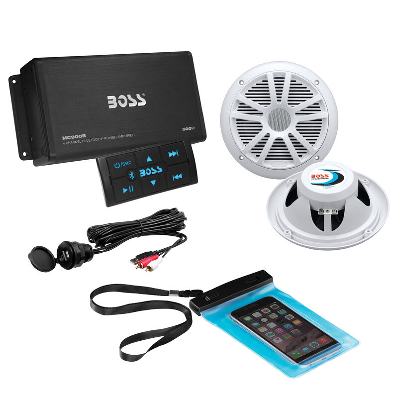 Boss Audio ASK904B.64 Bluetooth Amplifier With Two Speakers image number 1