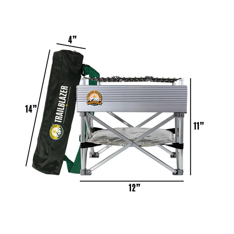 Trailblazer 2-in-1 Portable Fire Pit and Grill image number 2
