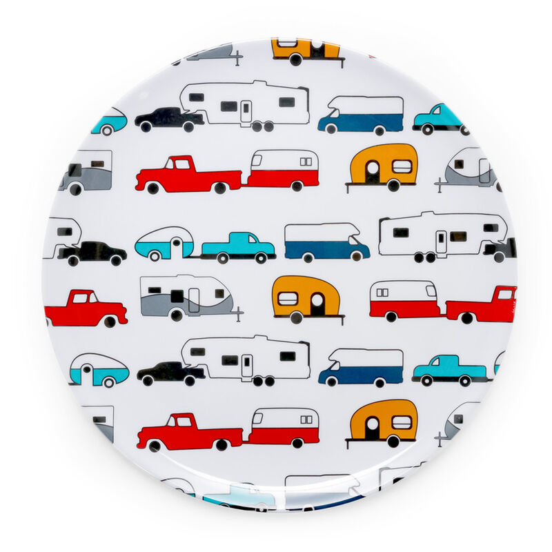 Life is Better at the Campsite RV Pattern Dinner Plate