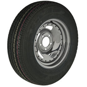 Trailer King II ST205/75 R 14 Radial Trailer Tire, 5-Lug Chrome Directional Rim