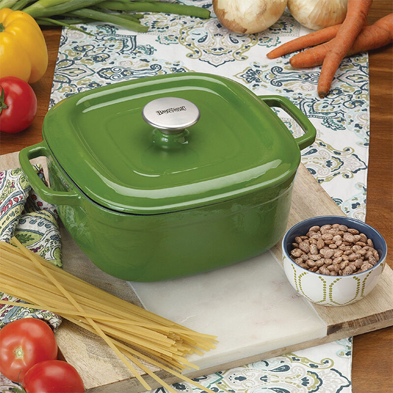 Bayou Classic® 4-qt Enameled Covered Casserole, Cypress Green image number 2