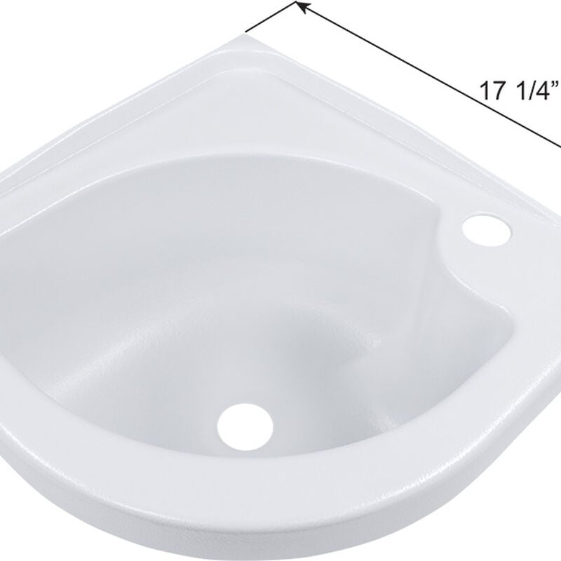 Icon White Corner RV Kitchen Sink&mdash;SC7312 image number 2